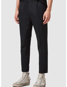 Панталони AllSaints мъжки в сиво с кройка тип карго