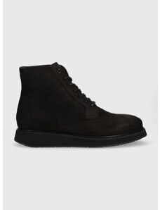 Високи обувки Calvin Klein Lace Up Boot в черно