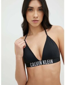 Горнище на бански Calvin Klein в черно с леко подплатена чашка KW0KW01824