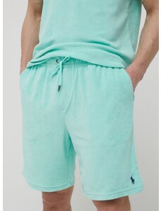 Късо долнище на пижама Polo Ralph Lauren мъжко в зелено с изчистен дизайн