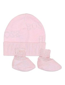 Бебешки памучен комплект BOSS в розово