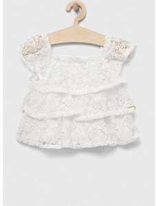 Детска блуза Guess в бяло с изчистен дизайн