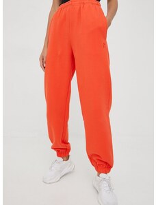 Памучен спортен панталон P.E Nation в оранжево с изчистен дизайн