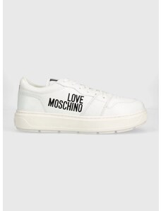 Кожени маратонки Love Moschino в бяло JA15274G0GIAB10A