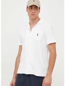 Риза Polo Ralph Lauren мъжка в бяло със стандартна кройка с класическа яка 710899170
