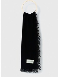 Вълнен шал By Malene Birger в черно с изчистен дизайн