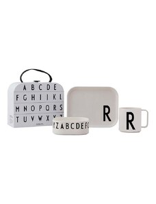 Детски комплект за закуска Design Letters Classics in a suitcase R (4 броя)