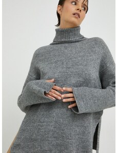 Пуловер с вълна Herskind дамски в сиво с поло