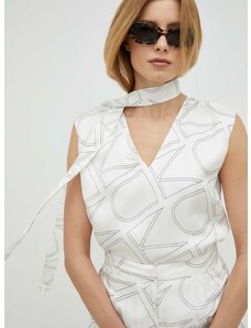 Блуза Calvin Klein в бяло с десен