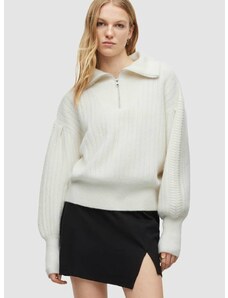 Пуловер AllSaints дамски в бяло