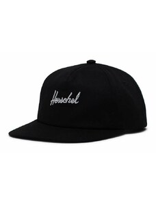 Шапка с козирка Herschel 1218-0001-OS Embroidery в черно с апликация