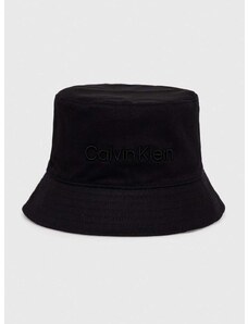 Памучна капела с две лица Calvin Klein в черно от памук K50K510338