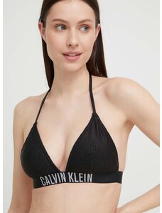 Горнище на бански Calvin Klein в черно с леко подплатена чашка