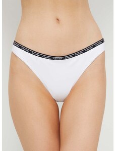 Долнище на бански тип бразилиана Calvin Klein в бяло
