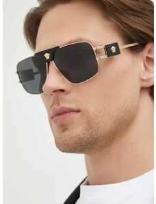 Слънчеви очила Versace в златисто
