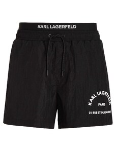 Karl Lagerfeld Шорти за плуване черно / бяло