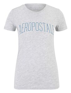 AÉROPOSTALE Тениска 'JUNE' гълъбово синьо / сив меланж / бяло
