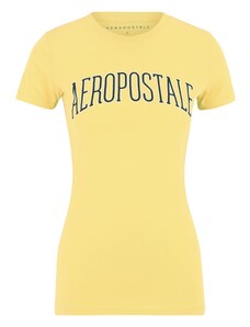 AÉROPOSTALE Тениска 'JUNE' жълто / елхово зелено / бяло