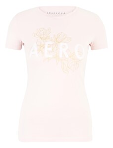 AÉROPOSTALE Тениска 'MAY' жълто / пастелно розово / бяло