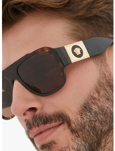 Слънчеви очила Versace в кафяво