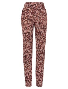 VIVANCE Панталон пижама бежово / оранжево / ръждиво червено / черно