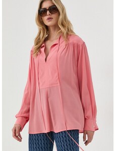 Блуза Victoria Beckham в розово с изчистен дизайн