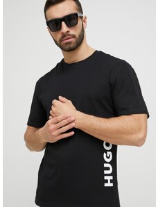 Плажна тениска HUGO в черно с принт 50493727
