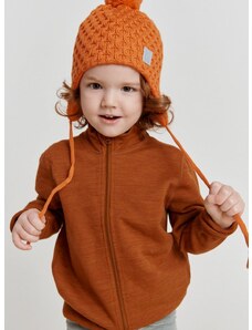 Детска шапка Reima Nunavut в оранжево от вълна