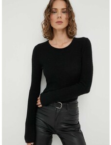 Пуловер с лен American Vintage в черно