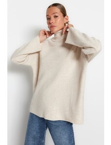 Trendyol камък широк годни основни извънгабаритни трикотаж пуловер