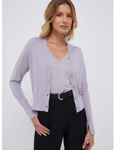 Вълнен пуловер Calvin Klein дамски в лилаво от лека материя