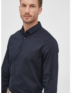Риза Armani Exchange мъжка в тъмносиньо с кройка по тялото класическа яка 8NZC31 ZN28Z NOS