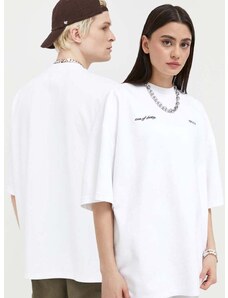 Памучна тениска Preach в бяло с изчистен дизайн