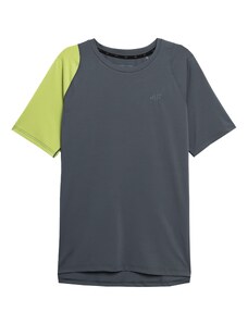4F Функционална тениска тъмносиво / светлозелено