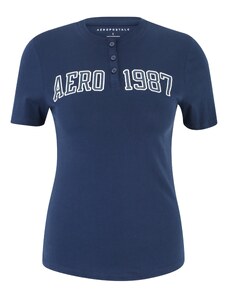 AÉROPOSTALE Тениска нейви синьо / бяло