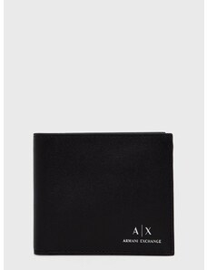 Кожен портфейл Armani Exchange мъжки в черно 958435 CC845