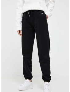 Спортен панталон Gant в черно с меланжов десен