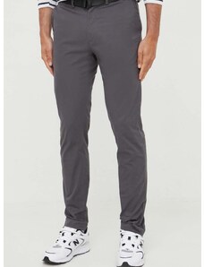 Панталон Calvin Klein в сиво с кройка по тялото K10K110979