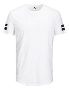 JACK & JONES Тениска 'Boro' черно / бяло