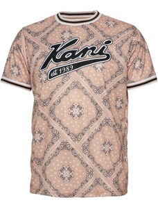 Karl Kani Тениска цвят "пясък" / черно / бяло