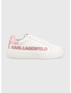Кожени маратонки Karl Lagerfeld MAXI KUP в бяло KL62210