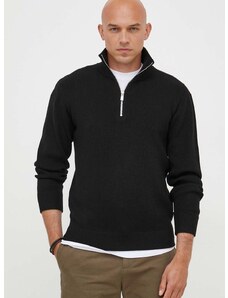 Пуловер с вълна Armani Exchange мъжки в черно