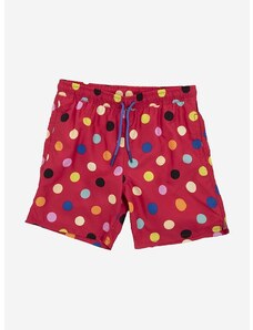 Детски къси панталони Happy Socks Big Dot в червено с десен с регулируема талия