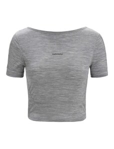 ICEBREAKER Функционална тениска 'ZoneKnit' сиво / черно