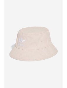 Памучна капела adidas Originals Adicolor Trefoil Bucket Hat в розово от памук