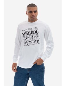 Памучна блуза с дълги ръкави Maharishi Andy Warhol Airborne L/S T-shirt 9923 WHITE в бяло с принт