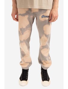 Спортен панталон PLEASURES Decay Sweat Pant Bleach в бежово с десен P22SP030-BLEACH
