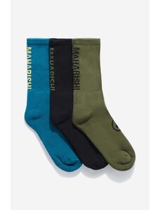 Чорапи Maharishi Miltype Peace Sports (3 чифта) в черно