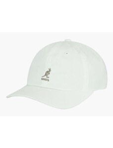 Памучна шапка с козирка Kangol Washed Baseball в бяло с принт