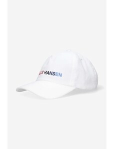 Джинсова шапка с козирка Helly Hansen Graphic Cap в бяло с апликация